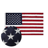 3x5 Ft 210D Oxford Cloth American Flag 3x5 Ft US 210D Oxford Cloth Heavy Duty Embroidered Stars Sewn Stripes Grommets