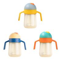 Straw Trainer Cup Baby Drinking Training Cup with Handle and Straw Spill-Free Nipple Leak-Proof Soft Spout Sippy Cup Water Drinking Cup adorable