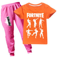 Fortnites ชายกางเกงจ็อกกิ้งชุดเสื้อแขนสั้นสำหรับเด็กหญิงเสื้อยืดยาวกางเกงกีฬาชุดสำหรับทั้งหญิงและชายแขนสั้นเสื้อยืด + กางเกง1006เสื้อผ้าเด็กฤดูร้อนสบายๆแฟชั่นชุด