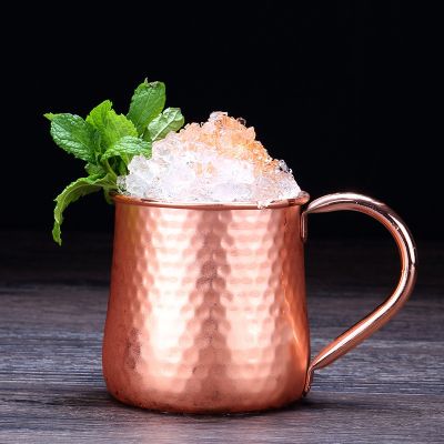 [COD] 304 stainless steel mule mug bar order cocktail red wine beer rose gold hammer point foreign trade cross-border
