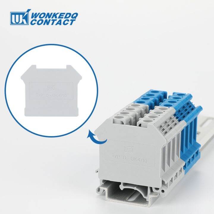 Rail Terminal Block Protection Contact End Cover Din Rail Terminal