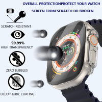 ฟิล์มนิรภัย + เคสสำหรับ i Watch 41mm 44mm Anti-DROP Protection Glass สำหรับ i watch 7/8 ฝาครอบนาฬิกา