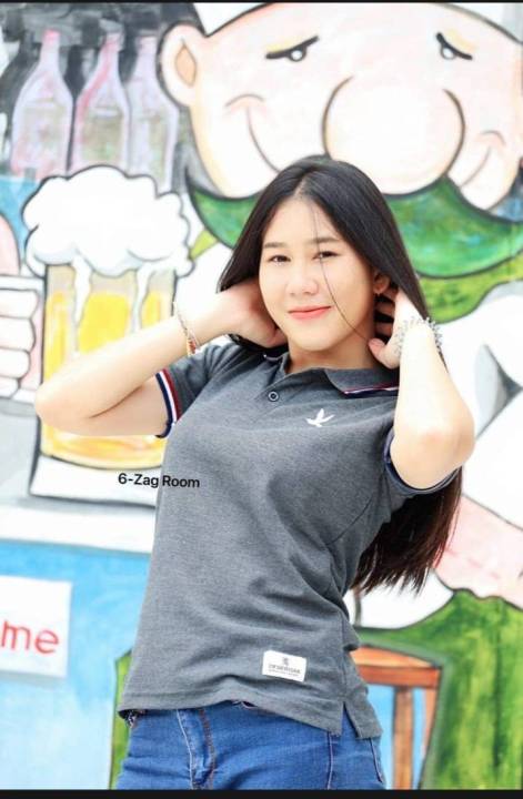 เสื้อคอปกโปโลผู้หญิง-ปักนก-ห้อยป้าย-s-m-l-xl-polo-womem-02