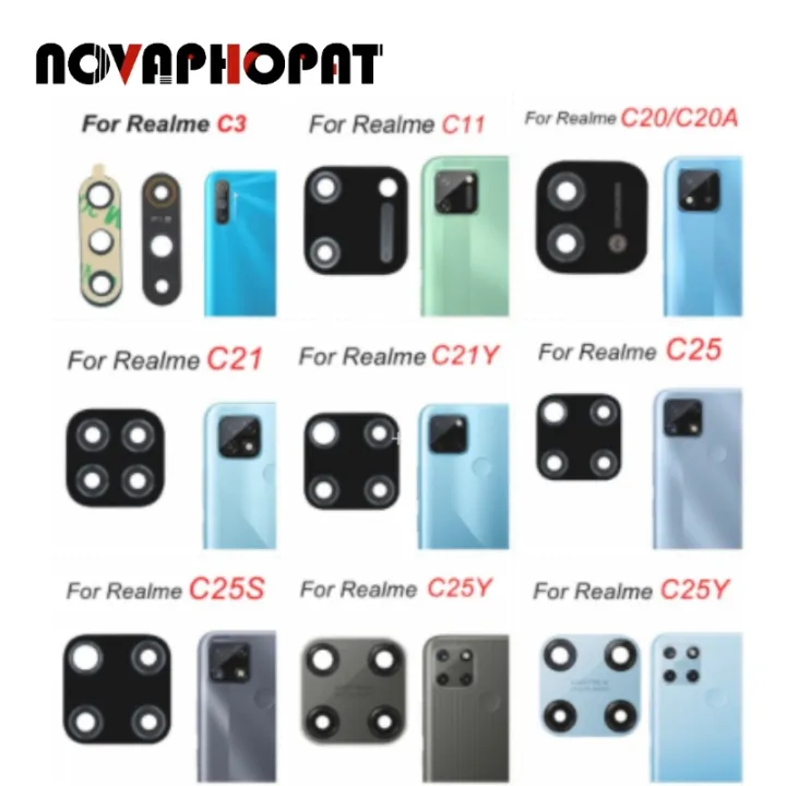 Novaphopat Rear Back Camera Glass Lens For Realme C3 C11 2021 C12 C15