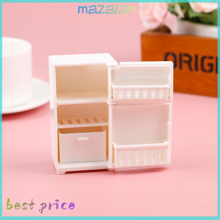 mazalan-dollhouse-miniature-bench-ตู้เย็นของเล่นห้องครัวเฟอร์นิเจอร์ตกแต่งบ้าน