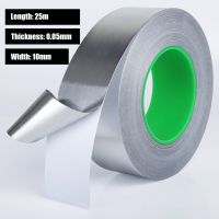 Tear resistant 25m Aluminum Foil Tape Mirror Surface Double Conductive Adhesive High Temperature Resistant Flame Retardant Tape Adhesives  Tape