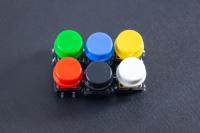 [Gravitechthai] Momentary Push Button Switches - 12mm Square 6 colors ปุ่มกด แบบกดติดปล่อยดับ ขนาด 12 มิลลิเมตร แบบ 4 ขา ที่มาพร้อมกับปุ่มหลากสี ประกอบด้วยปุ่มกด 6 อัน