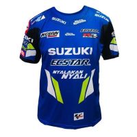 in stock 2023 Design  New SUZUKI MOTO-GP Motorcycle Riding Shirt Casual Shirt Short Sleeved Racing T-shirt，Contact the seller to customize the name and logo for free