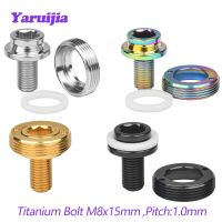 Yaruijia Titanium Bolt M8x15mm Square Hex Screws W/ Dust Cap Gasket for Pass Brompton Bottom Bracket Bike Ti Parts Nails Screws Fasteners