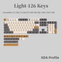 126 Keys XDA PBT Dye Sub Keycaps Light English Personalized Custom Keycap For Cherry Mx Switch Gaming Mechanical Keyboard DIY