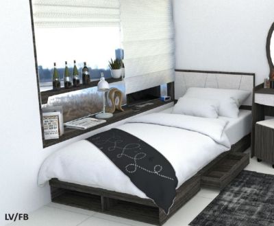 [PROเตียง+ที่นอน] ที่นอนปีนัง เตียงไม้ B3582 มีลิ้นชัก(สลับซ้าย-ขวาได้) 3.5 ฟุต (**ส่งเฉพาะ กทม.ปริมณฑล เท่านั้น**)