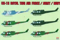 decal(รูปลอกน้ำ)เฉพาะรูปลอกไม่รวมโมเดล 1/48 UH-1H / BELL 212 ROYAL THAI AIR FORCE / ARMY / NAVY