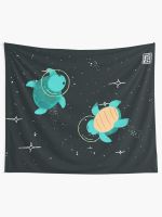 【cw】 Space Turtles Tapestry Towel Bedspread Printed Decor Wall Beautiful Hanging Colored Room Art Home Decoration Blanket