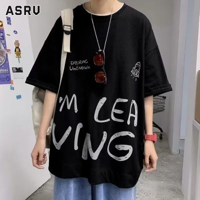 ASRV เสื้อยืดผู้ชาย เสื้อผ้าผู้ชาย t shirt for men เสื้อยืดแขนแขนสั้นคอกลมสำหรับผู้ชาย,เสื้อยืดลำลองพิมพ์ลายทรงหลวมฤดูร้อน