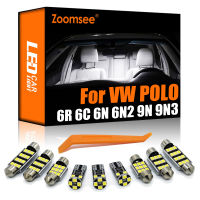 Zoomsee ภายใน LED สำหรับ VW โปโล6R 6C 9N 9N3 6N 6N2 1994-2017 C An BUS รถยนต์หลอดไฟในร่มโดมแผนที่ไฟอ่านหนังสือชุดไม่มีข้อผิดพลาด