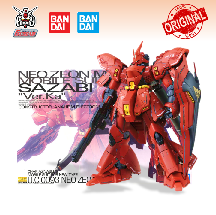 Bandai Gundam Master Grade Neon Zeon MSN-04 Sazabi Ver.Ka MG (1/100 ...