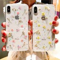 เคสโทรศัพท์แบบใสแห้งสนิทแวววาวลายดอกไม้สำหรับ Iphone 14 13 6 7 8 Plus X XS XR MAX 11 Pro 12 MiNi SE Epoxy Star เคสใส CarterFa