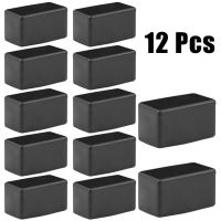 hotx【DT】 12PCS Leg Caps Rubber Feet Protector Rectangle Table Covers Anti-slip Anti-noise