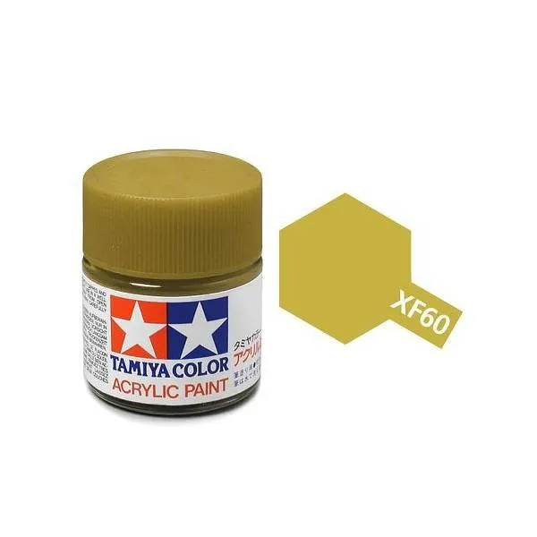 สีทามิย่าสูตรน้ำ-tamiya-acrylic-xf60-dark-yellow-10ml