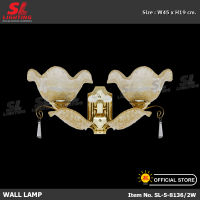 SL LIGHTING โคมไฟติดผนังภายในบ้าน SL-5-8136-2W ดีไซน์คลาสสิคสีทอง ขั้ว E27