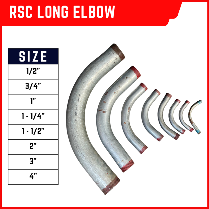 RSC Long Elbow Rigid Steel Conduit Fittings (Available Size: 2