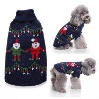 Dog Christmas Dog Sweater Knitwear Holiday Sweaters Winter Warm Clothes for and Cats