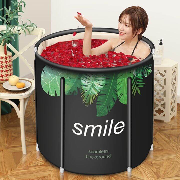 Folding Bathtub Portable PVC Water Tub Outdoor Room Adult Spa Bath Tub