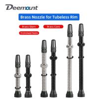 Deemount 40/60/80mm Presta Nipples Bicycle Tubeless Rim F/V Valves Brass Core Brass Stem Round Base