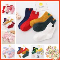 【hot sale】 ஐ C10 Ready Stock 1-12 Yrs Kid Sock 5 Pairs Set Cotton School Stocking Absorb Sweat Fashion Baby Socks Breathable Footwear Sock for Boy Girl