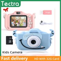 ZZOOI Children Camera Mini Educational Toys For Baby Birthday Gift Digital Camera 1080P 32G Card 2.0 Inches Projection Video Camera Sports &amp; Action Camera