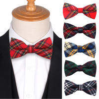 ใหม่ผู้ชายลายสก๊อต Bowtie สไตล์อังกฤษผูกโบว์สำหรับผู้ชายผู้หญิงปรับเด็กชายหญิง Bow Tie สำหรับงานแต่งงานสบายๆผ้าฝ้ายชุด Bowties-GGHJY STORE