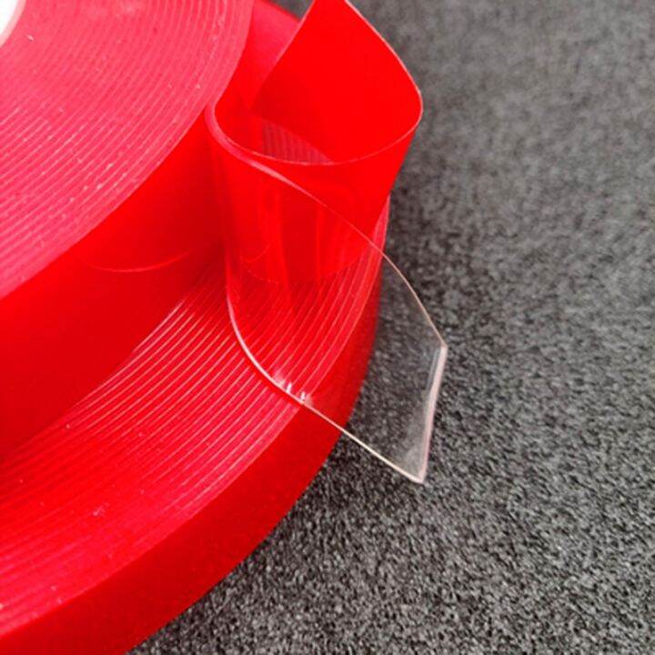 3-15mm-3-meters-strong-acrylic-adhesive-pet-red-film-clear-double-side-tape-no-trace-for-phone-tablet-acrylic-lcd-screen-glass