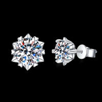 Luxury 925 Silver Excellent Cut D Color Pass Diamond Test Mossanite Earring