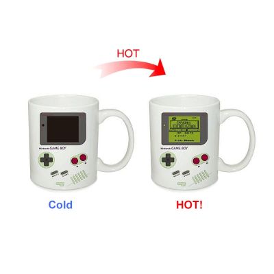 【High-end cups】เครื่องเกมสร้างสรรค์เมจิกแก้วอุณหภูมิเปลี่ยนสีกิ้งก่าถ้วยไวต่อความร้อนถ้วยกาแฟชานมแก้วสำหรับของขวัญ
