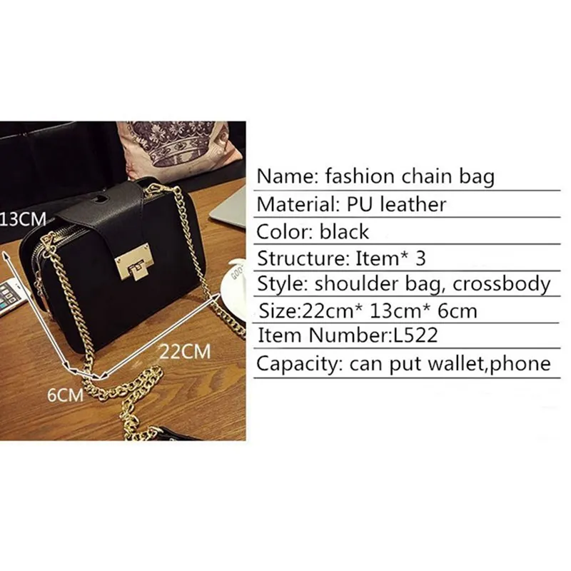 Women Shoulder Bag Chain Strap Flap Designer Handbags Clutch Bag