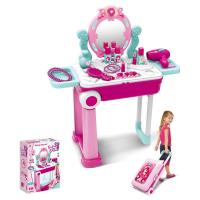 Hot!Kids Beauty Makeup Tool Sets Pretend Play Workbench Playset Educational Toy with Luggage Case Girls Toy Christmas Gifts