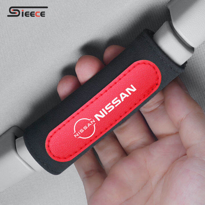 Sieece Car Roof Pull Handle Glove Protector Leather Car Seat Belt Cover