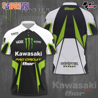 Polo 2023 Kawasaki Racing Team Shirt 3D All Over Print US Size XS-6XL 02 New polo shirt