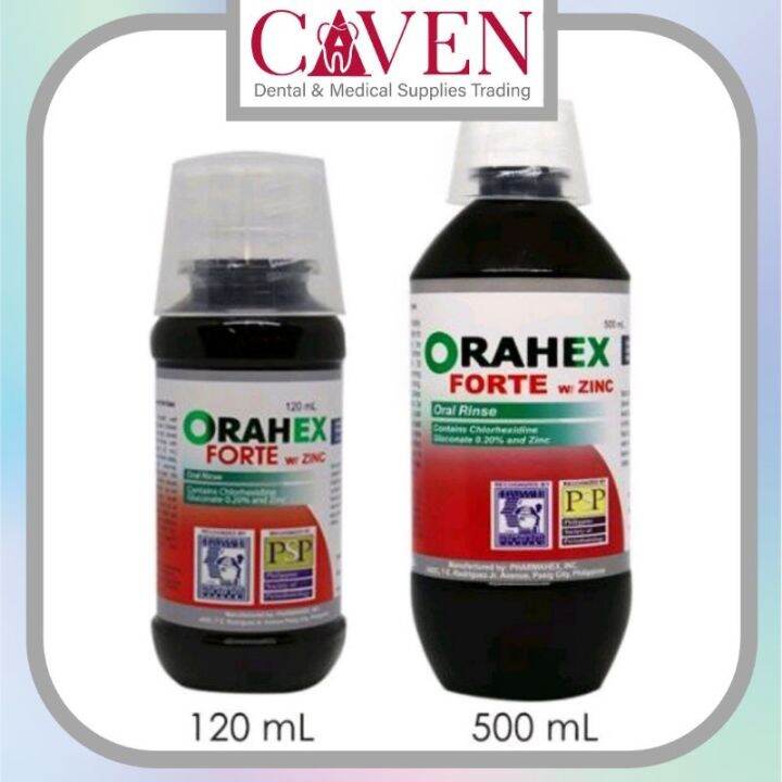 Orahex Forte with Zinc Oral Rinse Mouth Wash 120mL / 500mL Lazada PH