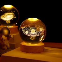 678Cm Solar System Crystal Ball ตกแต่งห้องนอน LED Night Light Ball พร้อมขาตั้ง Home Decor วันเกิดของขวัญวันวาเลนไทน์