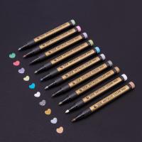 10 Colors Set Oil Marker Permanent Waterproof Paint Mark CD Glass Stone Wood Artist Drawing Pen Office School Supply Stationery Highlighters Markers