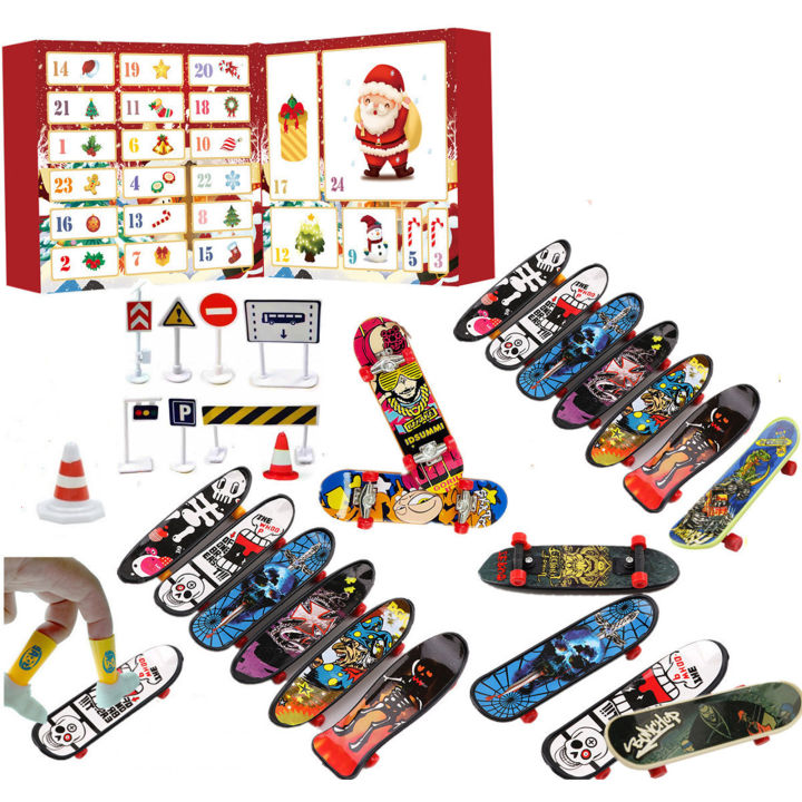 christmas-countdown-calendar-finger-skateboard-toys-box-no-harm-and-environmental-friendly-toys-gift-box-christmas-box-boy-girl
