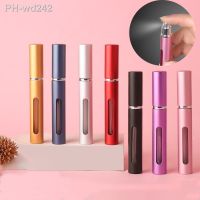 【CC】ﺴ✈  1pc 5ml Perfume Bottle Metal Sprayer Refillable Aluminum Glass  Atomizer Containers