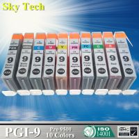 10x ตลับหมึกที่เข้ากันได้สำหรับ Pgi-9 Pgi9สำหรับเครื่องพิมพ์ Canon Pixma Pro 9500