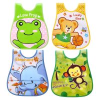 【CC】 Baby Bib Removable Saliva Rice Imitation Silicone Stereo Children Feeding Bavoir Manches Cartoon Bebé