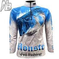 เสื้อตกปลา,ปั่นจักรยาน GC Moster Pro Fishing (สินค้าพร้อมจัดส่ง) ป้องกันแสง UV เนื้อผ้าผิวสัมผัสนุ่มนิ่ม,ใส่แล้วรู้สึกเย็นสบาย,ระบายอากาศดี