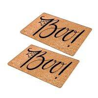 2PC Halloween Doormat Blanket - Front Door Mat,Bathroom Kitchen Hallway Soft Non- Bottom Indoor Outdoor Carpet Decor