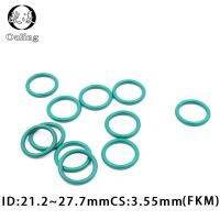 5PC/Lot Green FKM Rubber O-rings Seal CS3.55mm ID21.2/22.4/23.6/25/25.8/26.5/27.7mm O Ring Seal Gasket Rings Sealing Washer Gas Stove Parts Accessorie