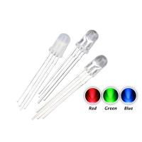 20pcs 5mm RGB LED Common Cathode / Common Anode Tri-Color Emitting Diodes f5 RGB Diffused / Transparent Highlight for arduino WATTY Electronics