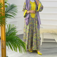 อาหรับผู้หญิงมุสลิมพิมพ์เพชร abaya VINTAGE Casual Maxi ชุดดูไบซาอุดีอาระเบีย Kaftan Eid ชุดปาร์ตี้อิสลาม jalabiya vestidos